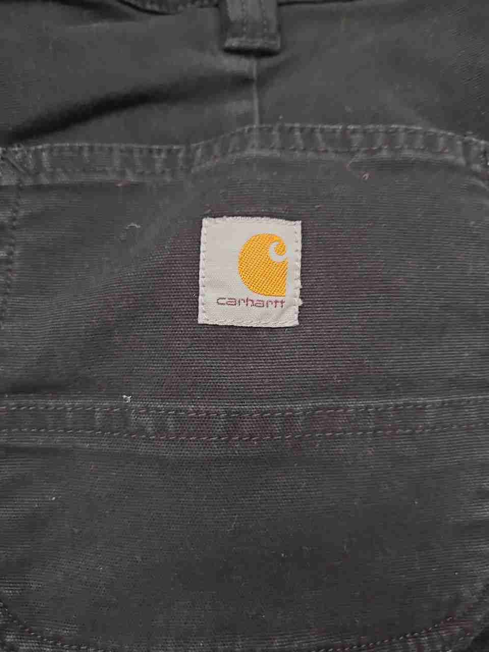 Carhartt Women's Black Fleece Lined Utility Carpenter Pants Loose Fit Sz 6 Reg