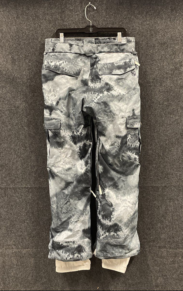 Burton The White Collection Men's Gray Tie Dye DRYRIDE Snowboard Pants Sz M
