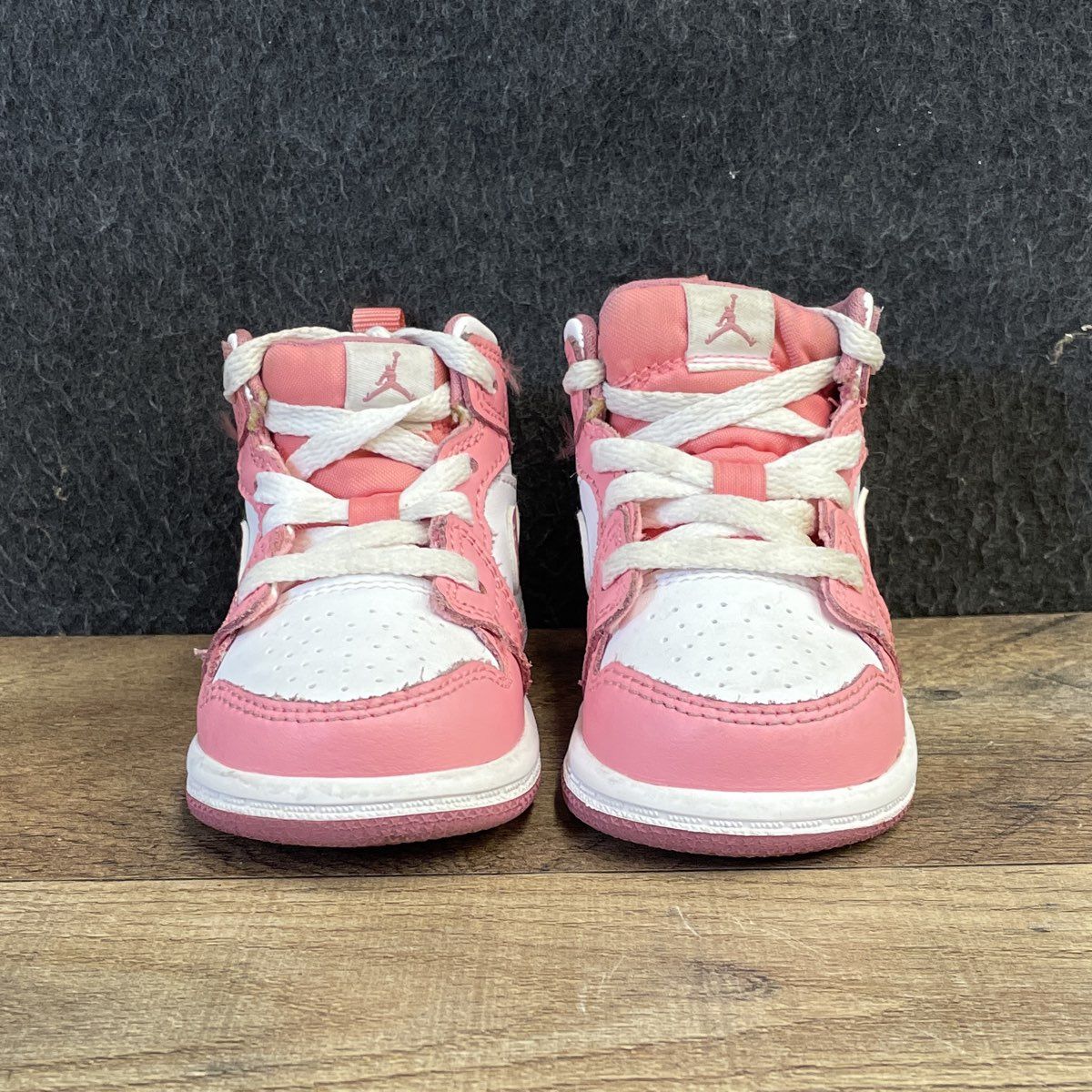 Nike Air Jordan 1 Mid Pink White Toddler Sneakers DQ8425-616 Size 4C