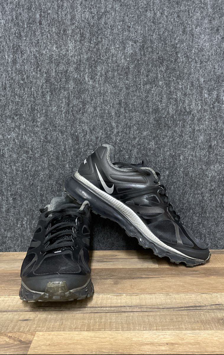 Nike Air Max + 2012 Black Silver Women's Running Shoes Size 9