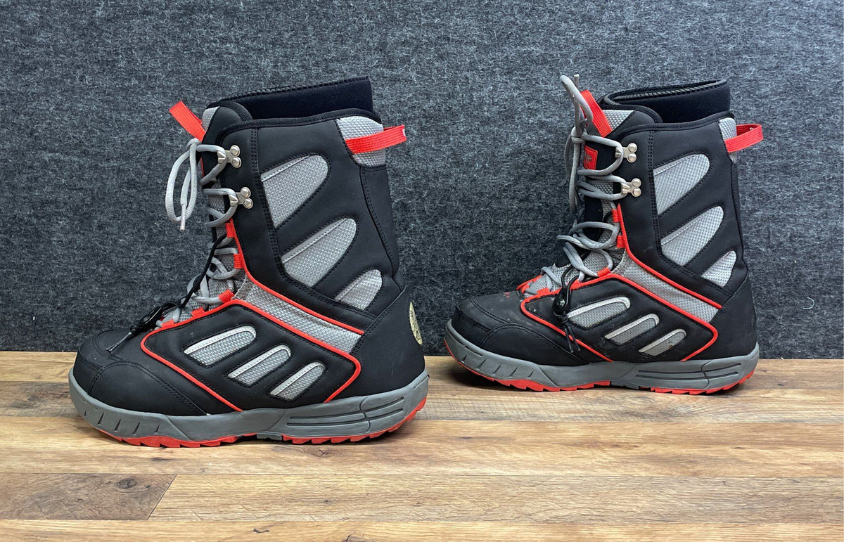 Lamar Snowboard Boots Black Grey Red Mens Size 12