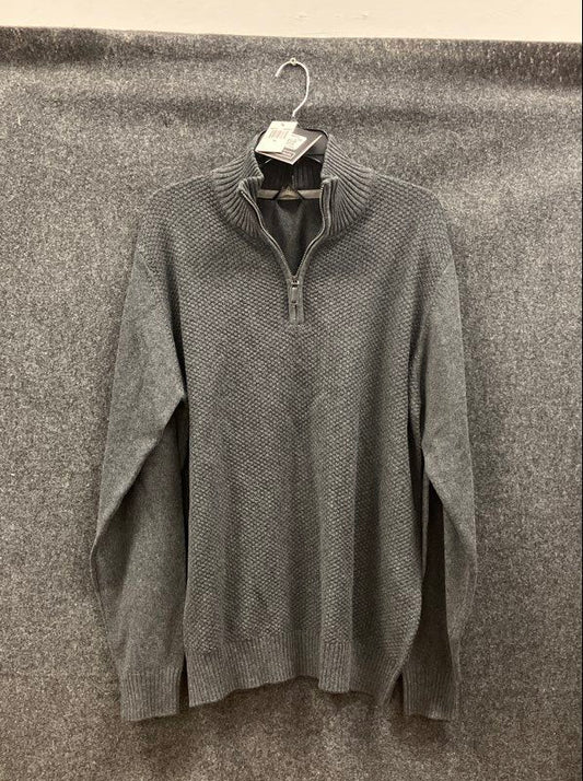 Tricots St. Raphael Men's Quarter Zip Pullover Sweater Iron Heather NWT Sz M