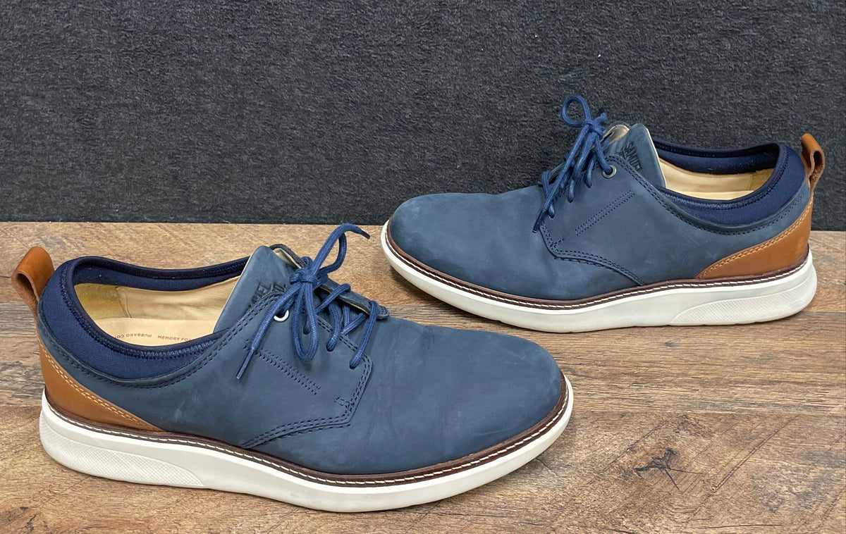Samuel Hubbard Hubbard Free Navy Blue Nubuck Oxford Derby Shoes Size 9