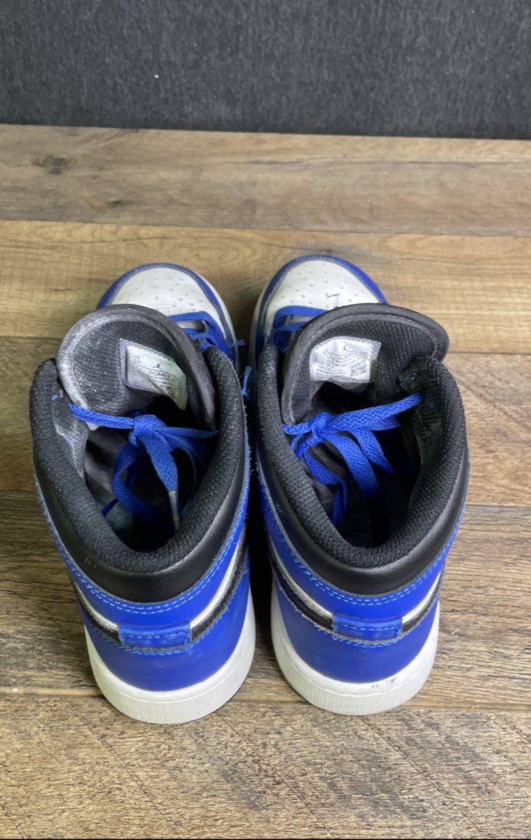 Nike Air Jordan 1 Mid Royal Blue White Black GS Sneakers DQ8423-402 Size 5Y