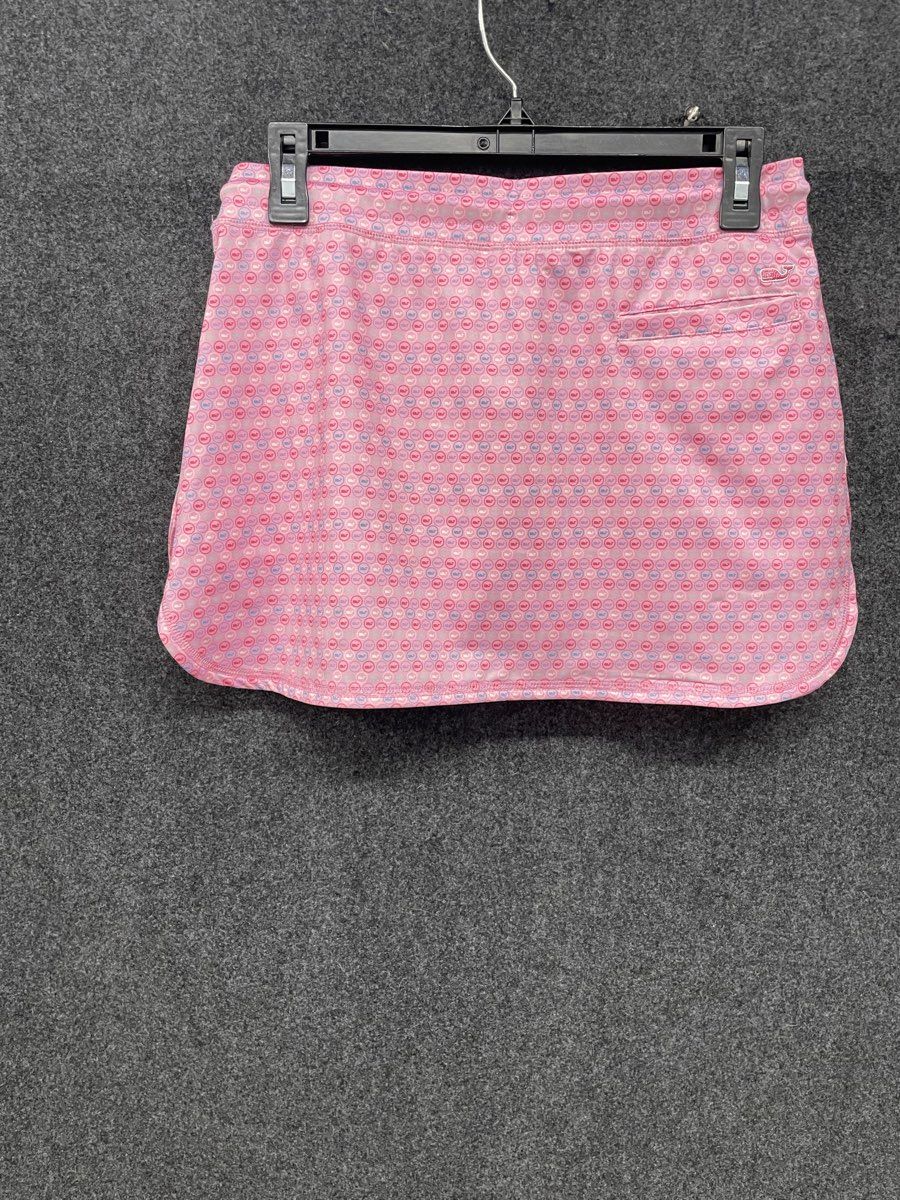 Vineyard Vines Girls Performance Skort Pink All Over Whale Print NWT Size L 14