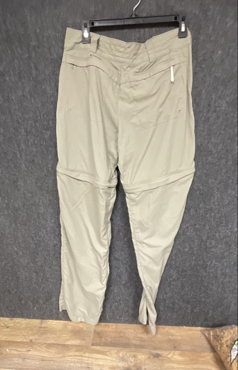 Columbia Women's Titanium Khaki Zip-Off Convertible Hiking Cargo Pants Size 8