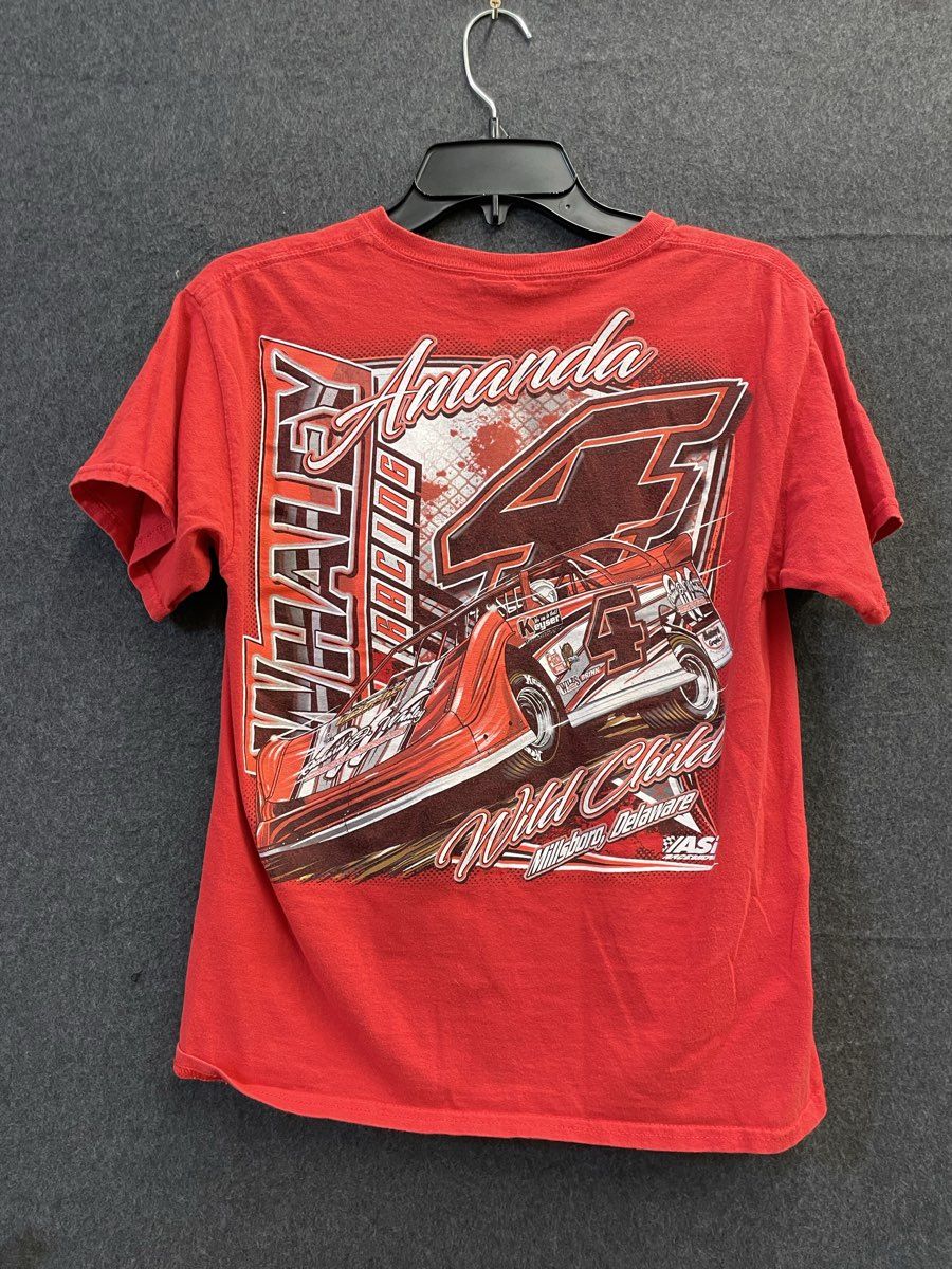Amanda Whaley Signed Autograph Dirt Track Racing T-Shirt #4 Wild Child Sz Youth