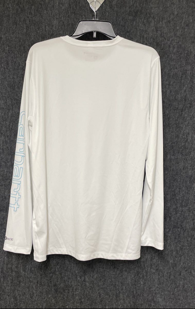 Carhartt Men's Force Sun Defender Long Sleeve T-shirt White Relaxed Fit Sz M