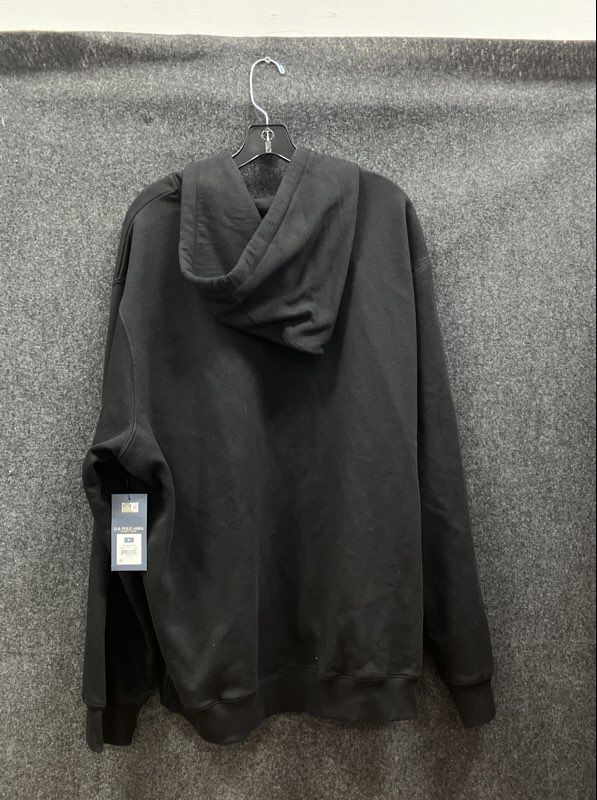 U.S. Polo Assn. Men's Full Zip Fleece Hoodie Black Embroidered Logo NWT Sz 3XL