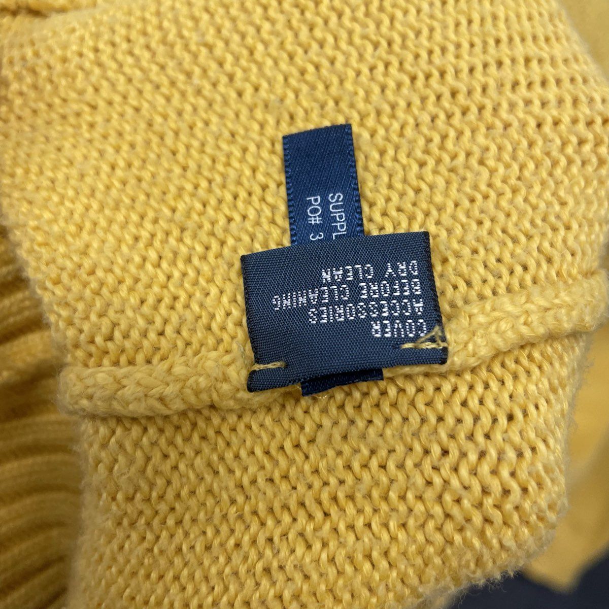 Polo Ralph Lauren Men's Yellow 1/4 Zip Pullover Cotton Knit Sweater Sz M