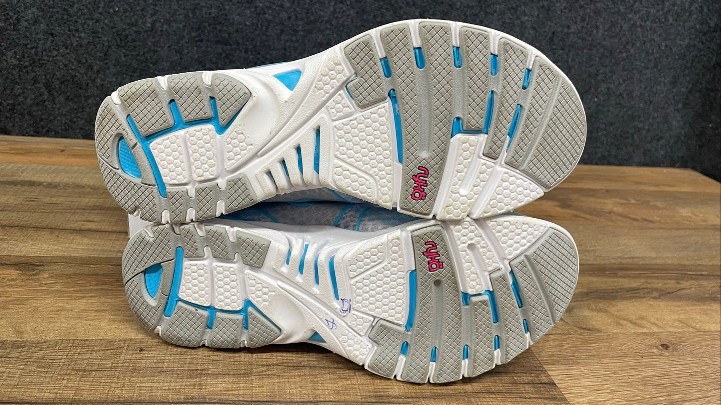 Ryka Dynamic Grey Blue Pink Women's Athletic Running Sneakers Size 7