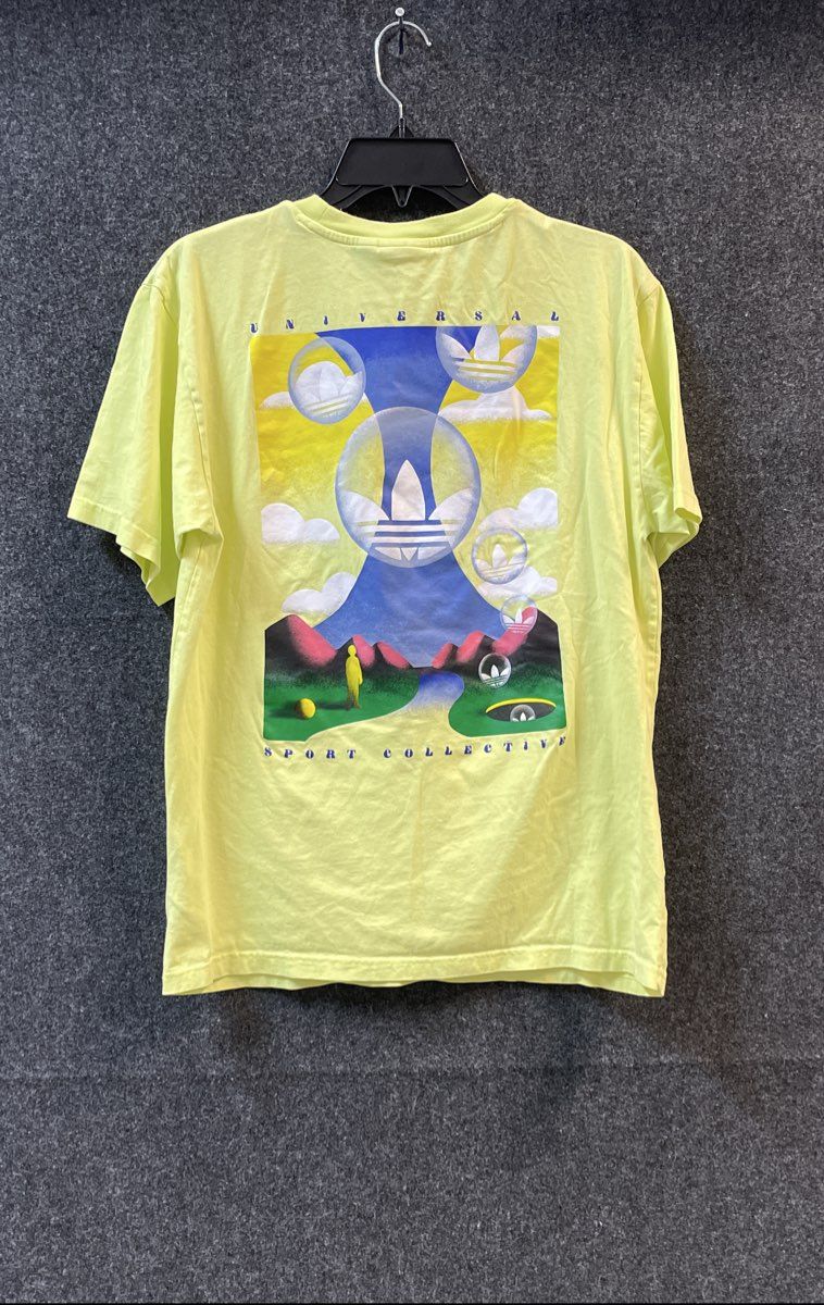 Adidas Men's Yellow Universal Sport Collective Graphic T-Shirt Sz M