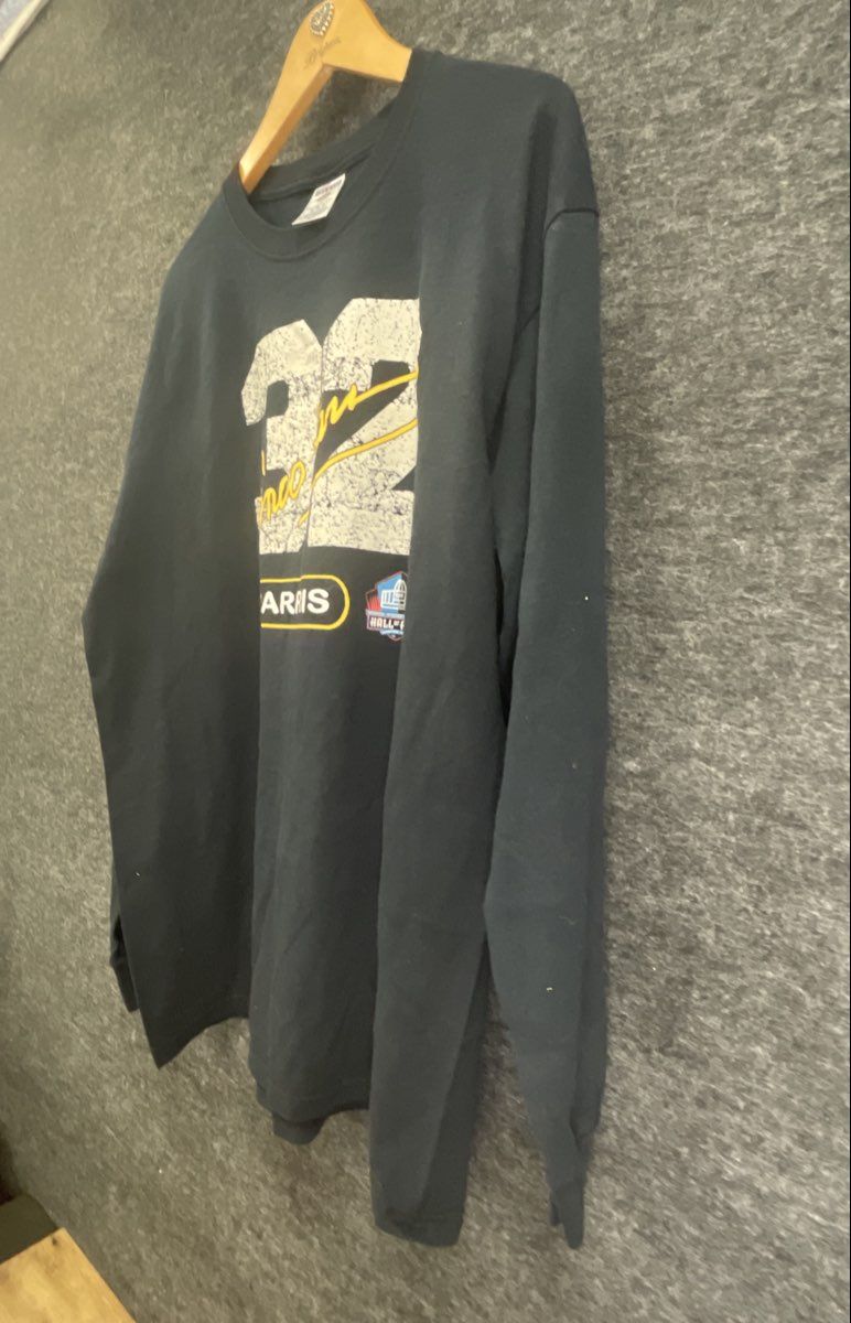 Franco Harris #32 Pro Football Hall of Fame Long Sleeve Shirt Jerzees Sz XL