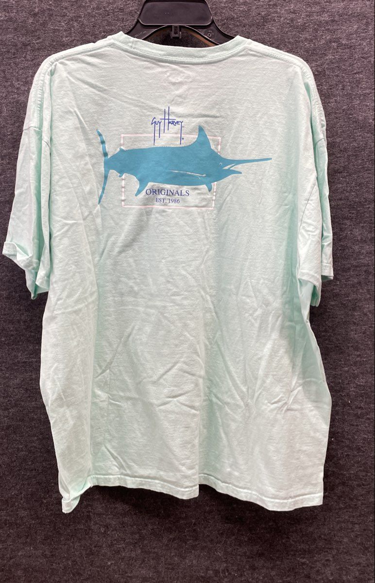 Guy Harvey Marlin Graphic T-Shirt Seafoam Green Originals Classic Fit Sz 2XL
