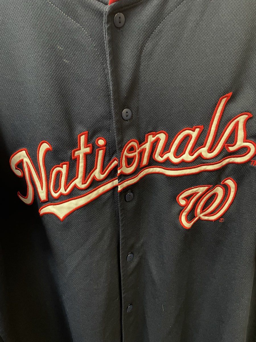 MLB Unisex Washington Nationals #39 Navy Baseball Jersey Nats on Base Patch XL