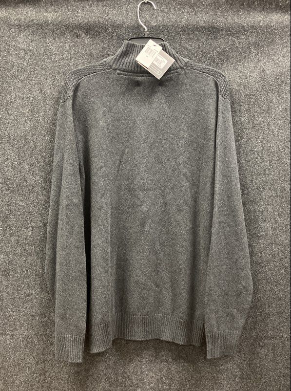 Tricots St. Raphael Men's Quarter Zip Pullover Sweater Iron Heather NWT Sz M