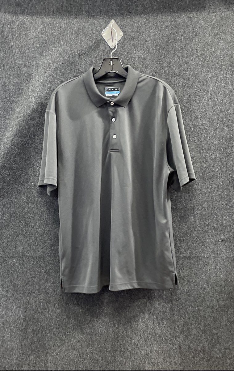 PGA Tour Men's Polo Shirts Lot of 2 Gray Airflux Short Sleeve Sz L