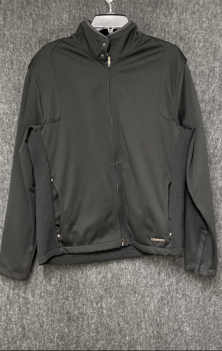 OGIO Men's Black Full Zip Mock Neck Jacket Dare 2 Be Great Ribbed Sz M