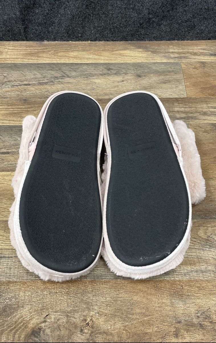 Aeropostale Blush Pink Faux Fur Heated Slipper Booties Women's Size Large