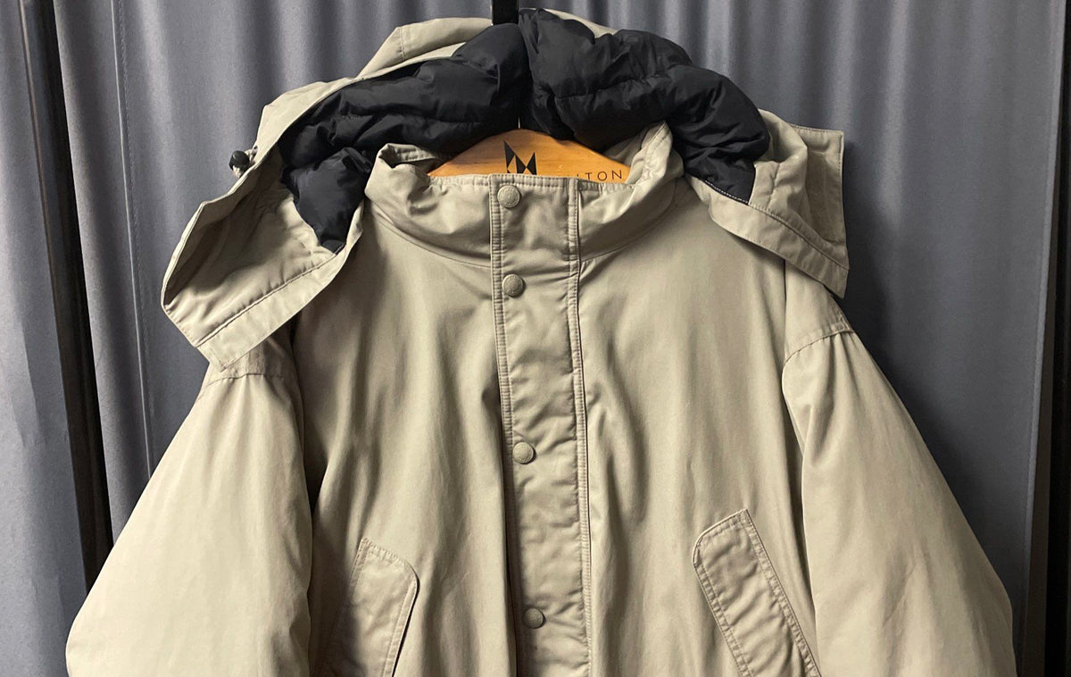 Vintage Y2K Cabela's Men's Gray Premier Northern Goose Down Parka Hooded 2XL