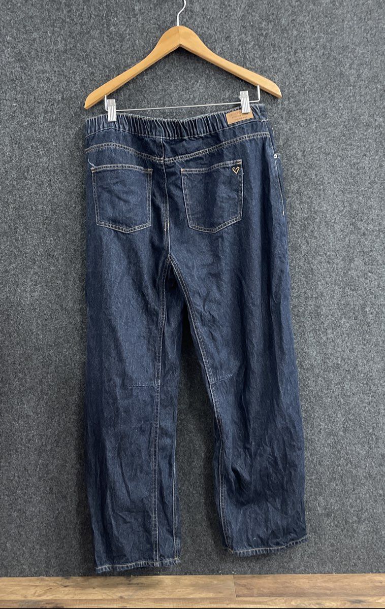 Velvet Heart Denim Women's Blue Misty Mid-Rise Barrel Leg Jeans Sz XL