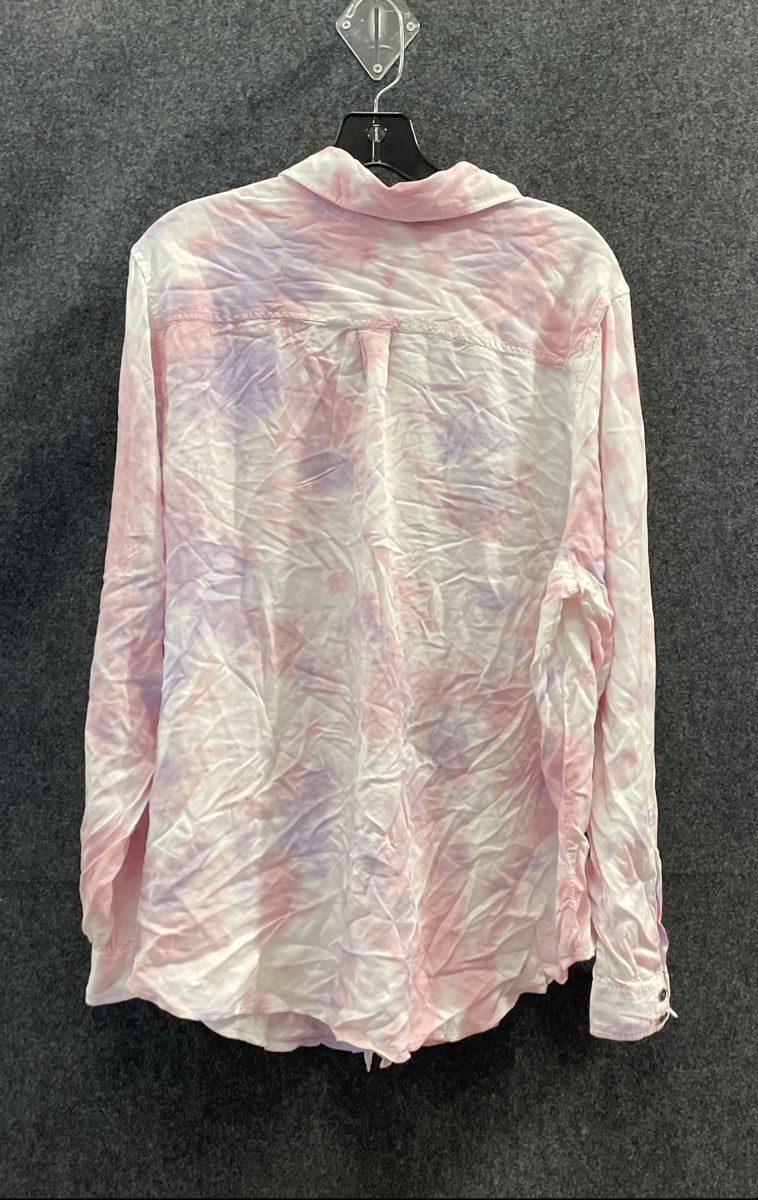 Torrid Women's Pink Tie-Dye Milly One Pocket Rayon Button Up Shirt Sz 2 2X NWT