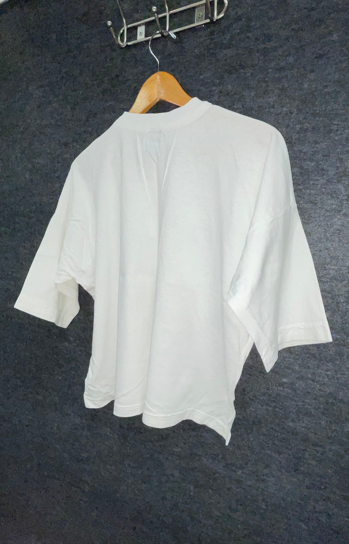 Vintage 90s Ademo Men's Euro Club White Graphic T-Shirt Made in USA Sz M