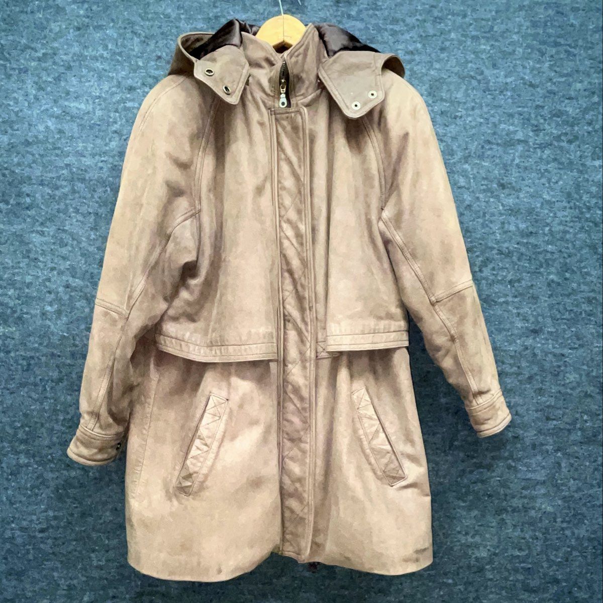 Vintage 90s Wilsons Adventure Bound Suede Leather Parka Thinsulate Sz S