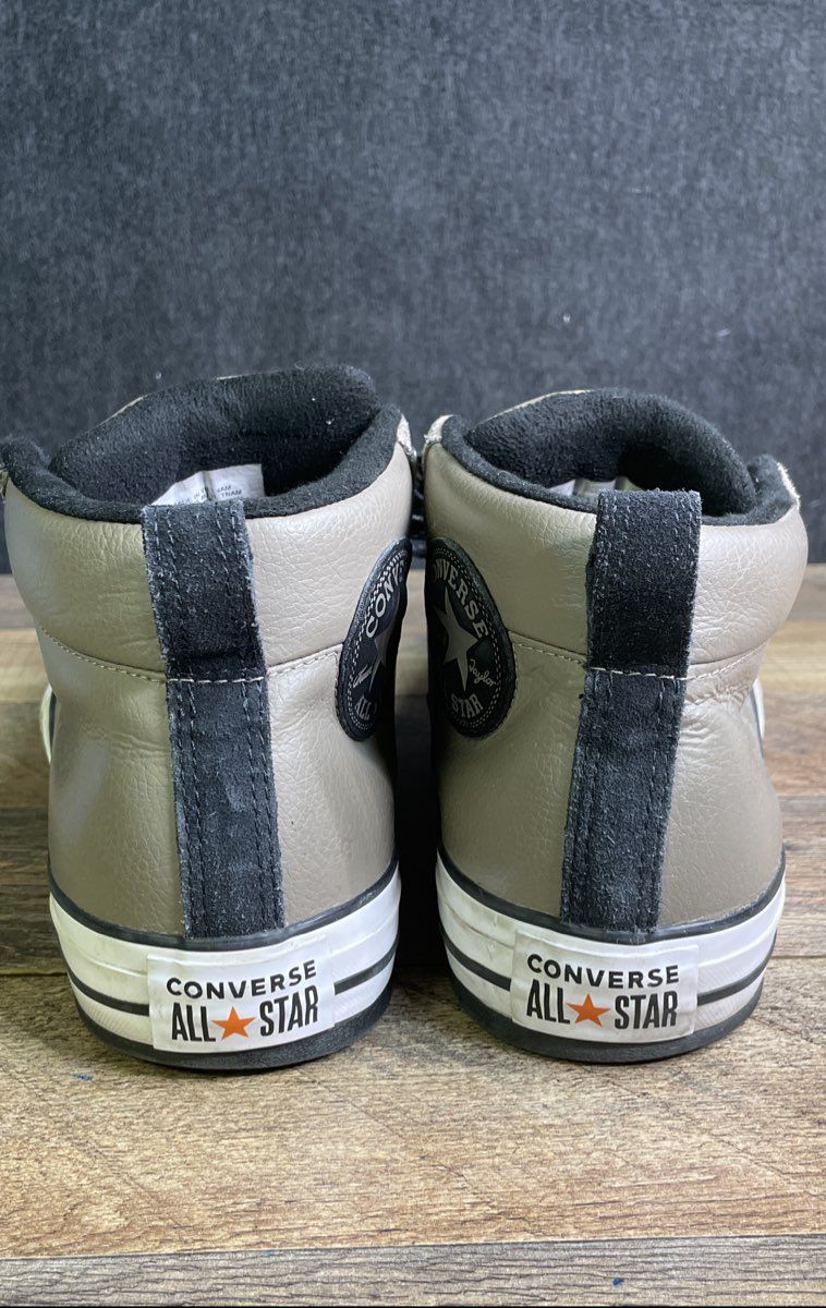 Converse Chuck Taylor All Star Street Mid Taupe Leather Sneakers Men's Size 11