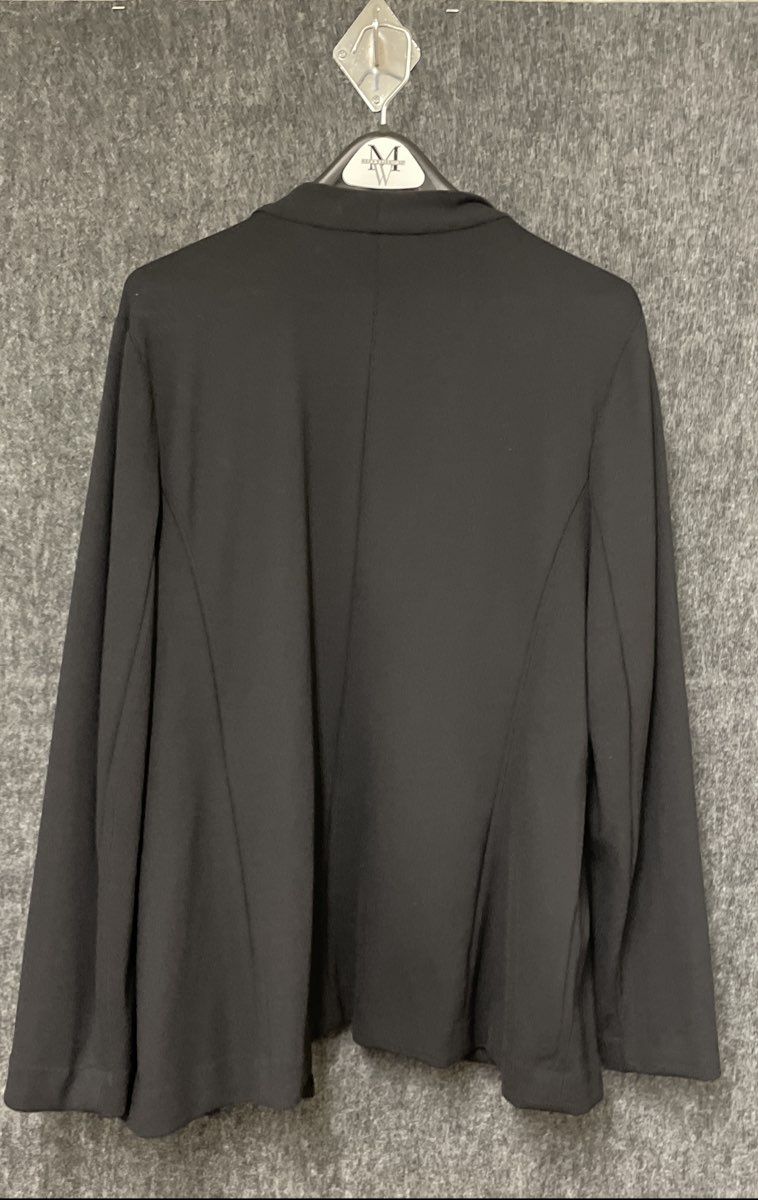 Investments Women's Black Open Front Rayon Blend Blazer Jacket Size XL