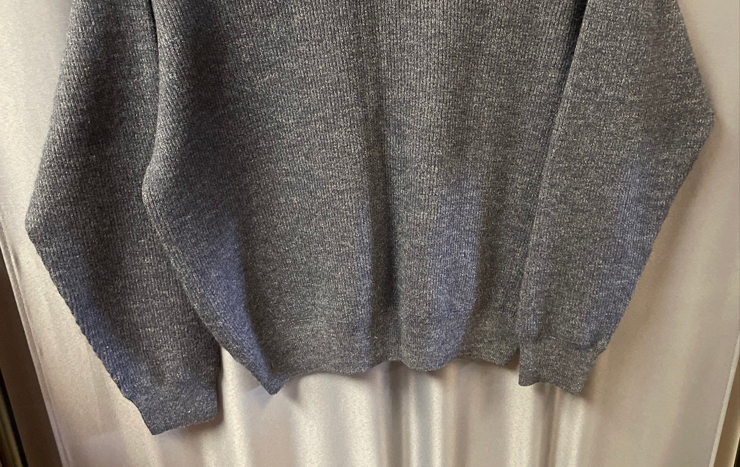 Jos. A. Bank Men's Gray Merino Wool Blend Ribbed Crewneck Sweater Sz L