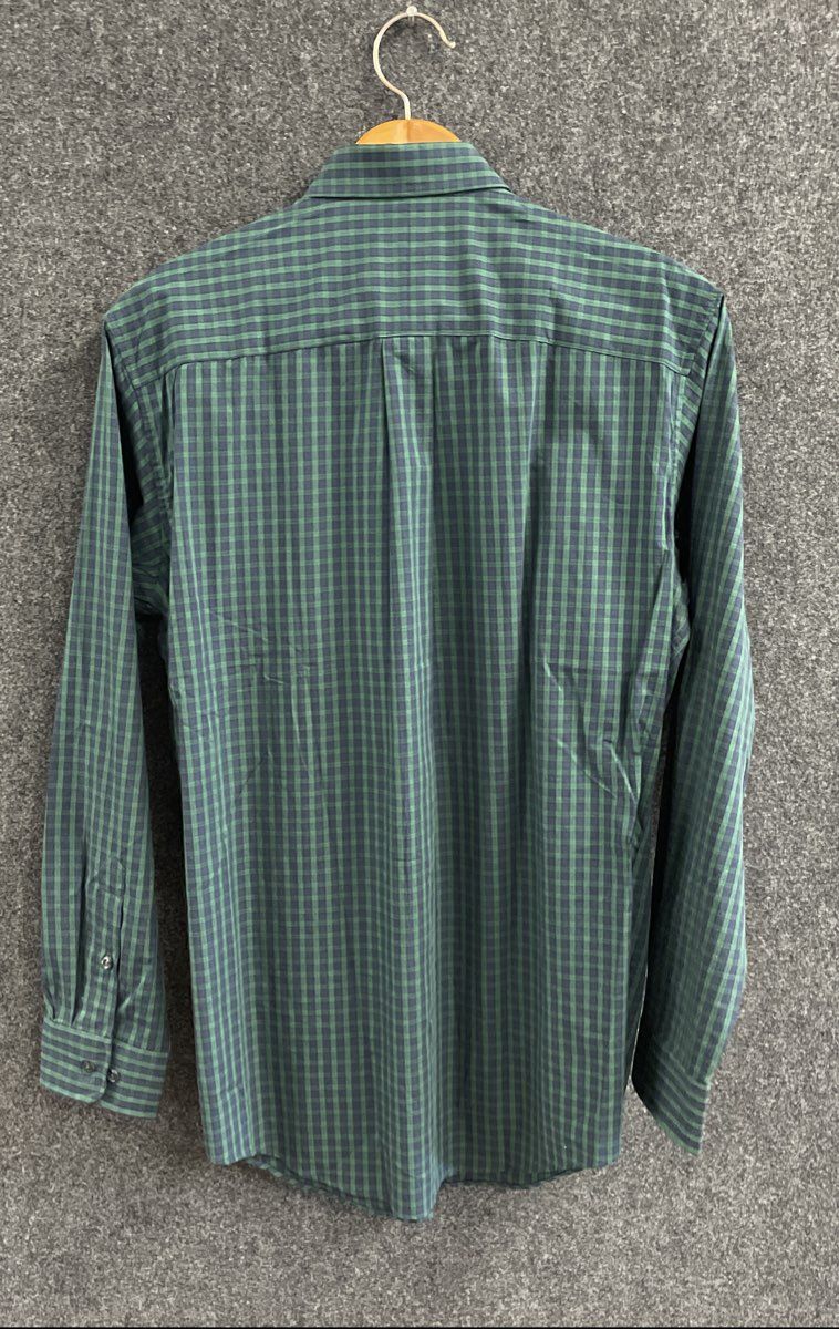 NWT Men's Size 15.5 M Green Blue Club Room The Estate Easy Care Dress Shirt