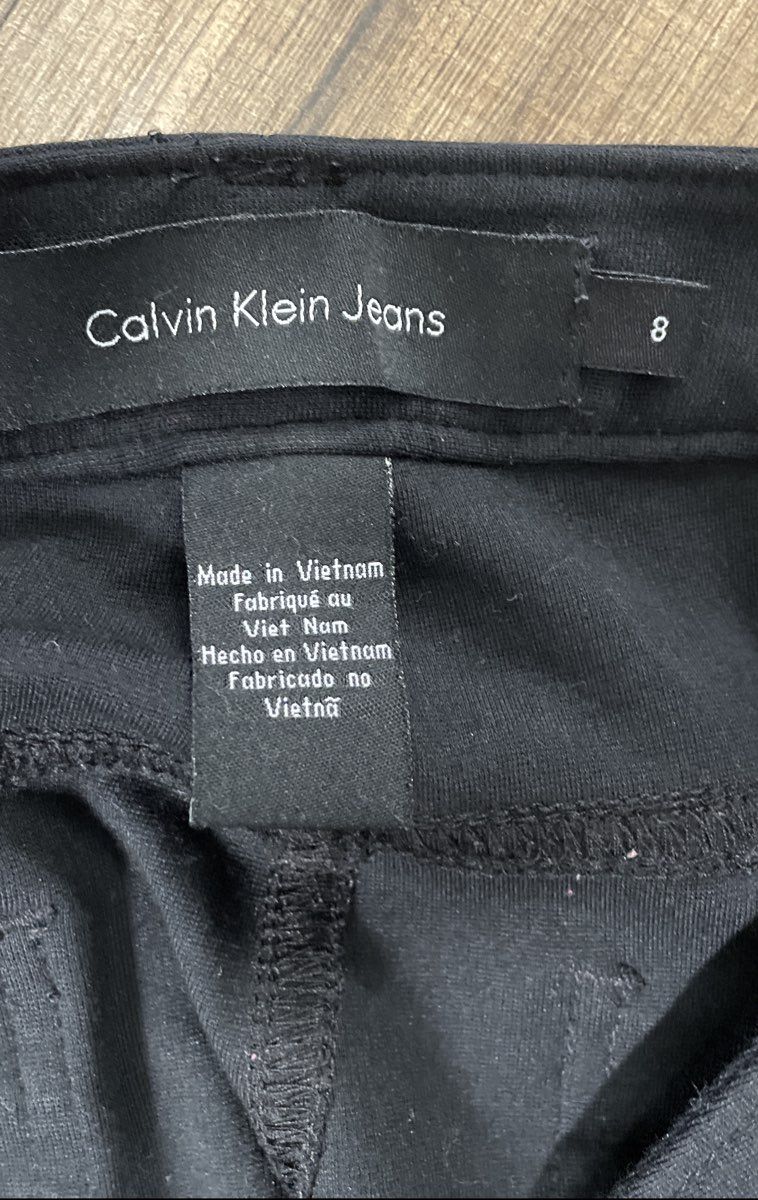 Calvin Klein Jeans Women's Black Viscose Blend Stretch Skinny Pants Sz 8