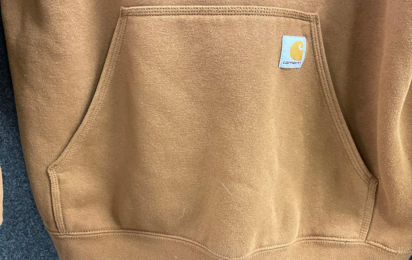 Carhartt Men's Brown K288 Loose Fit Graphic Sleeve Pullover Hoodie Sz XL