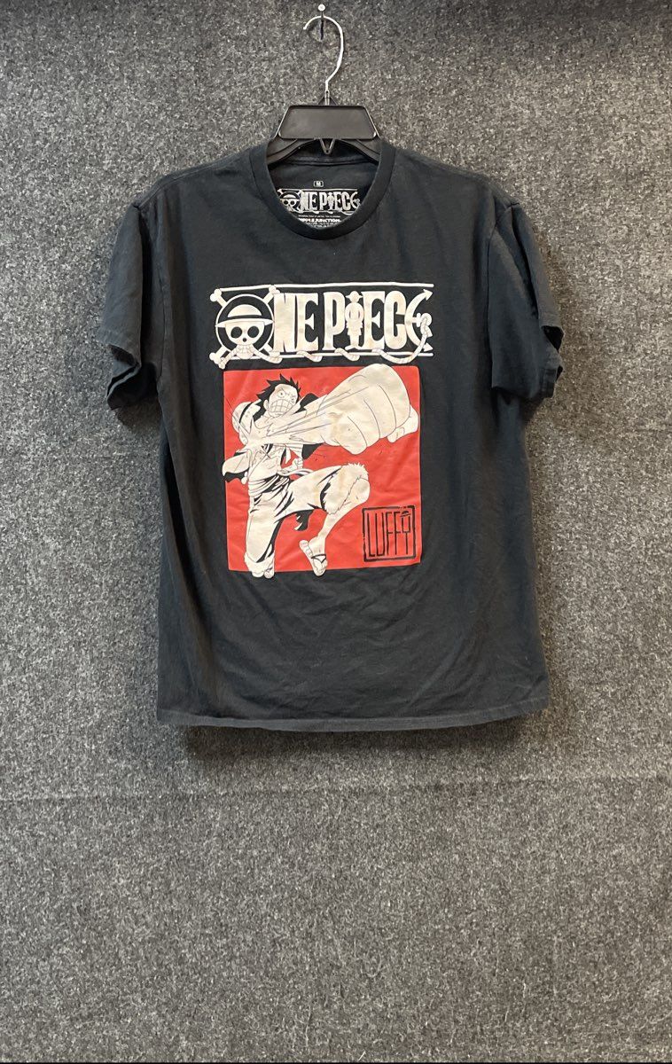 Ripple Junction Men's One Piece Luffy Anime Graphic T-Shirt Black Size M