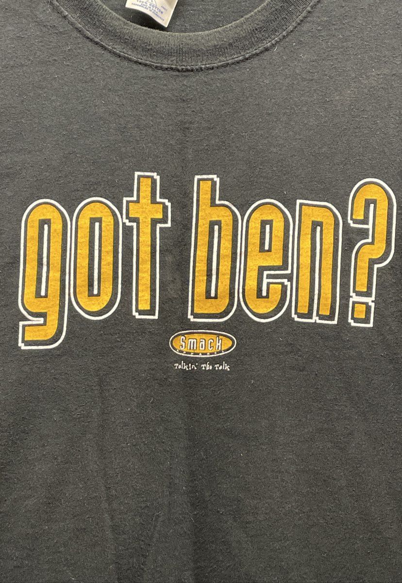 Smack Apparel Men's Black Vintage Y2K Pittsburgh Steelers Parody T-Shirt Sz L