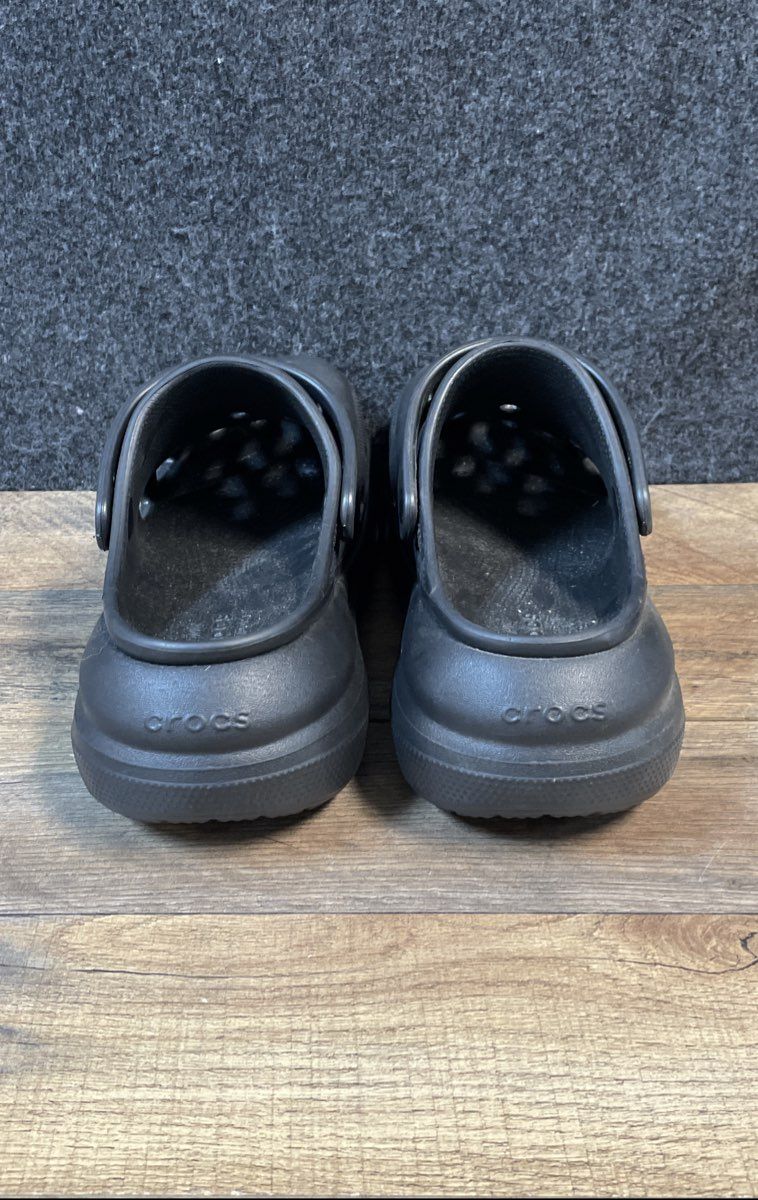 Crocs Classic Crush Clog Black Platform Clog Shoes Men's Size 8 Women's Size 10