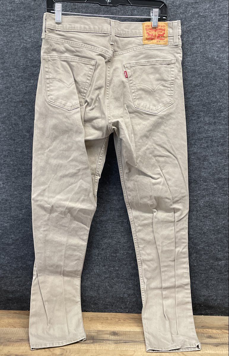 Levi's Men's 511 Slim Fit Beige Denim Pants Khaki Size 34x34