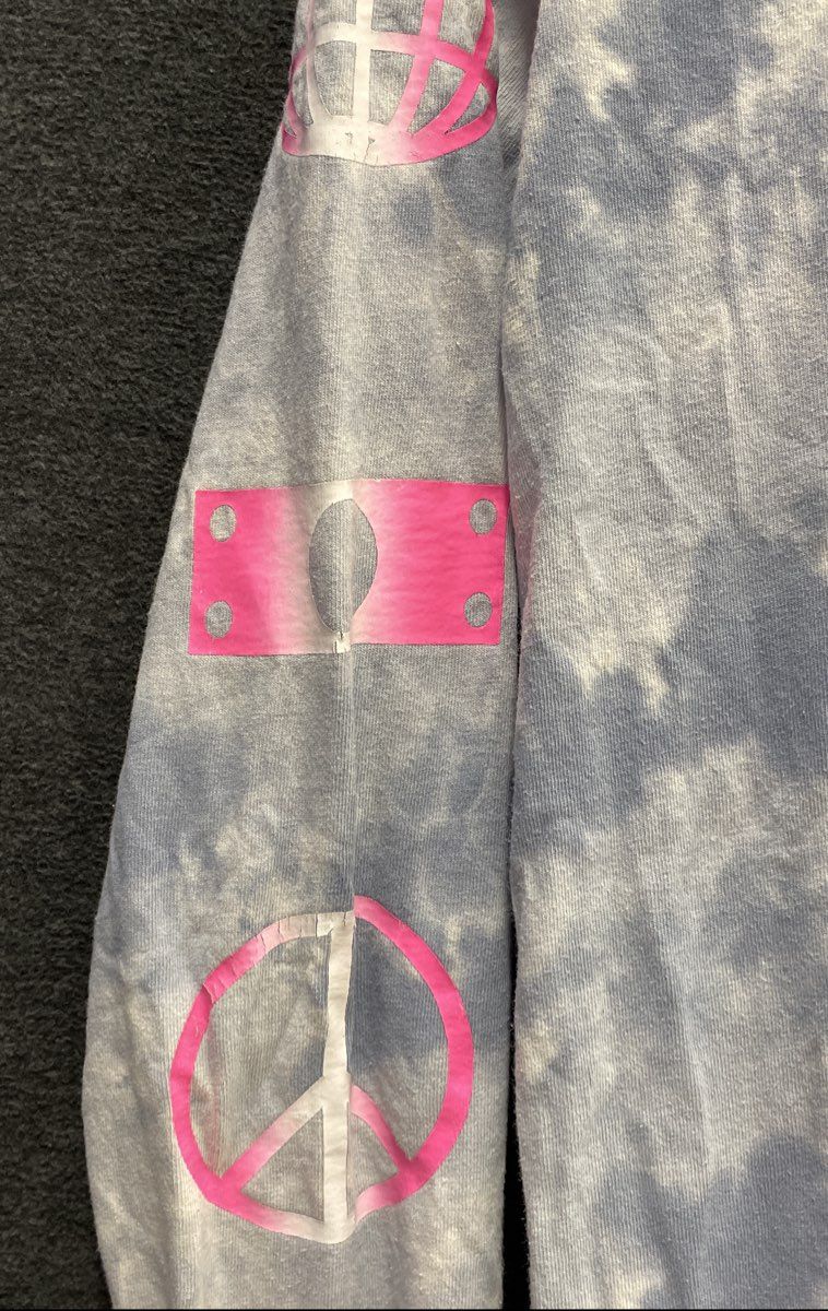 American Eagle Tie Dye Long Sleeve Graphic T-Shirt Sz S