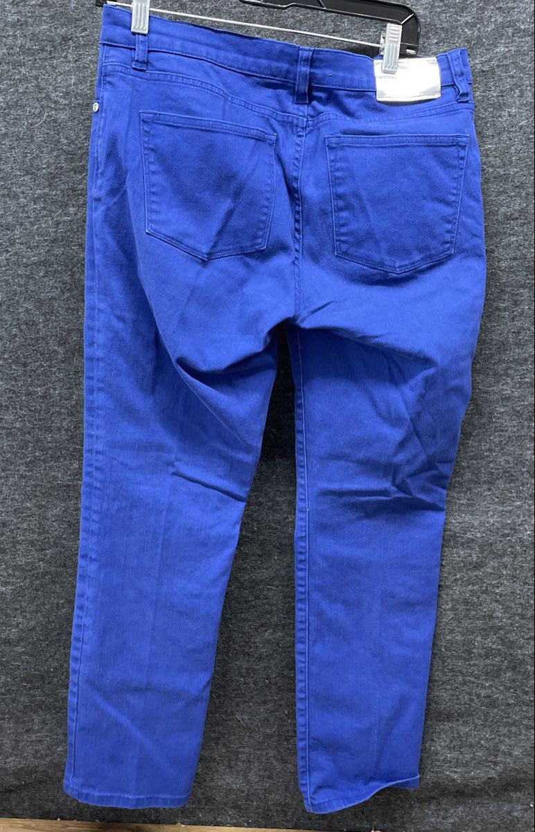 Ralph Lauren Women's Royal Blue Slim Straight Jeans Zipper Detail Size 10