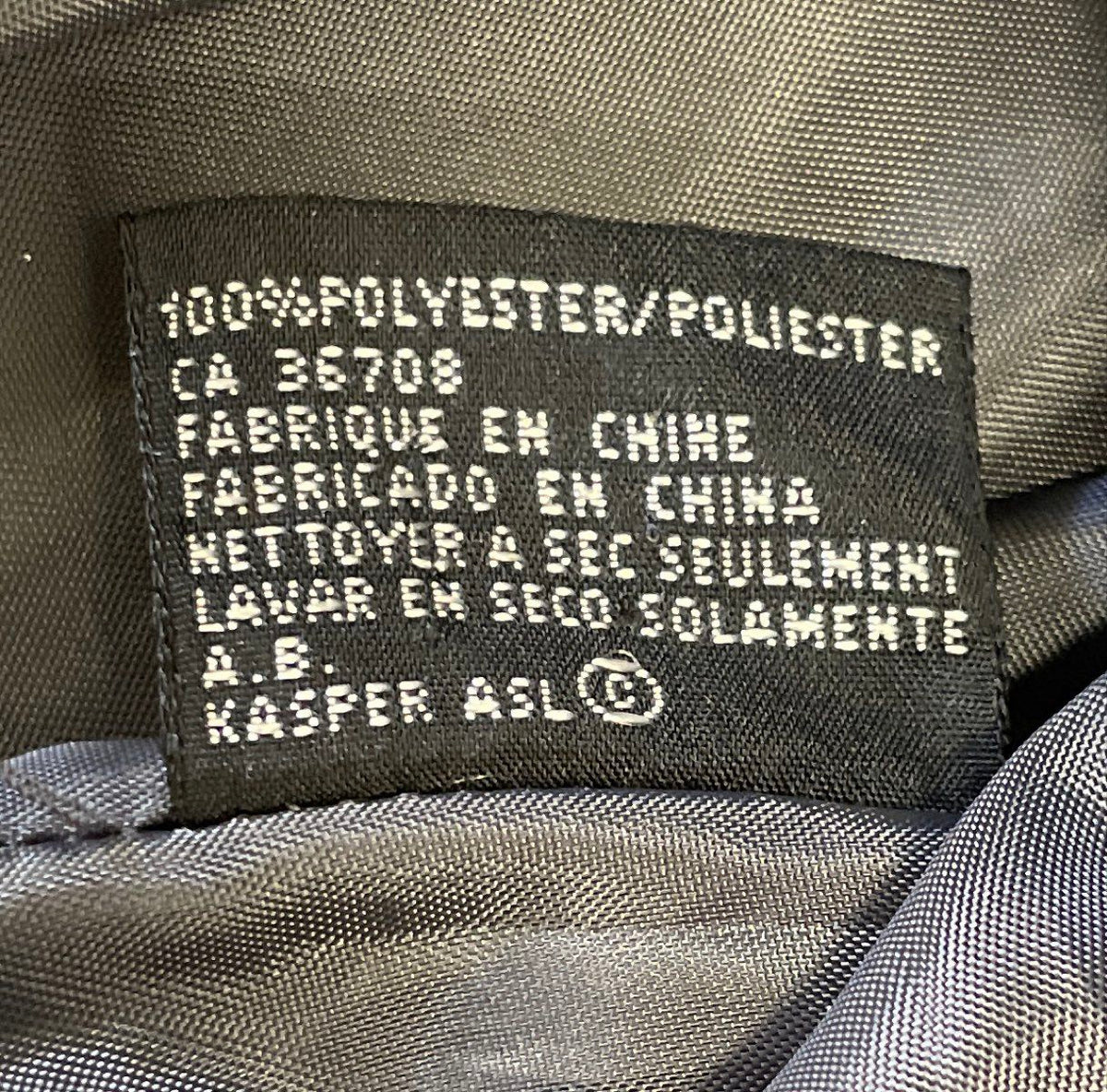 Vintage 90s Kasper A.S.L. Women's Gray Contrast Collar Dress Coat Sz 14