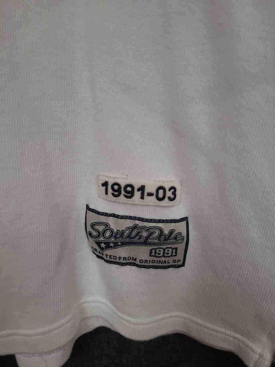 Vintage 90s South Pole Y2K Streetwear 1/4 Zip Embroidered Pullover Sz L