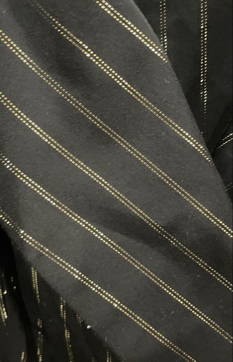 Jones New York Signature Women's Black Gold Metallic Wrap Shirt Blouse NWT XL