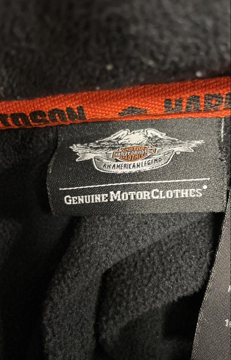Harley-Davidson Genuine Motor Clothes Gothic Logo Quarter Zip Fleece Sz XL