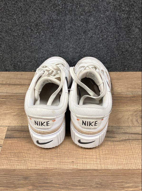 Nike Court Legacy Lift White Black Hemp Platform Sneakers Women's Size 7