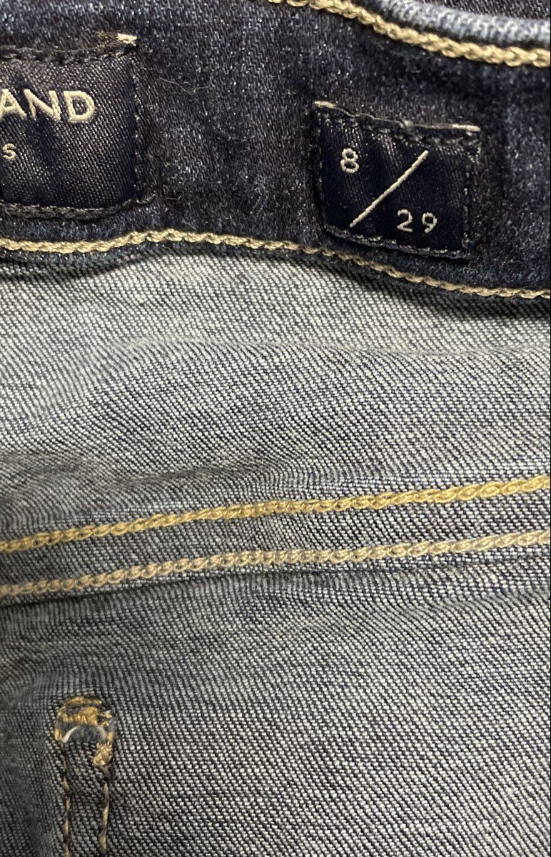 Lucky Brand Women's High Rise Flare Jeans Dark Wash Stretch Raw Hem Sz 8/29