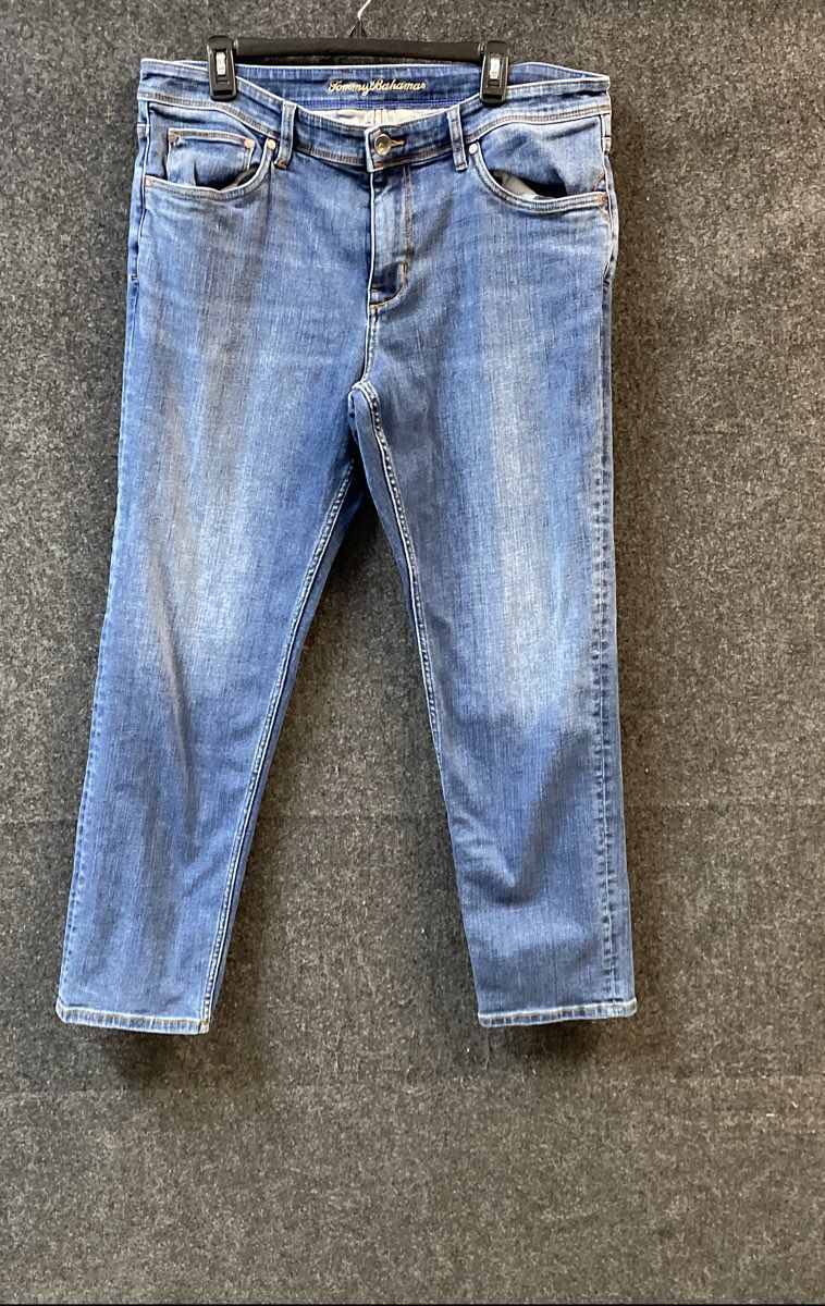 Tommy Bahama Men's Jeans Blue Medium Wash Cotton Blend Straight Leg Sz 36x32