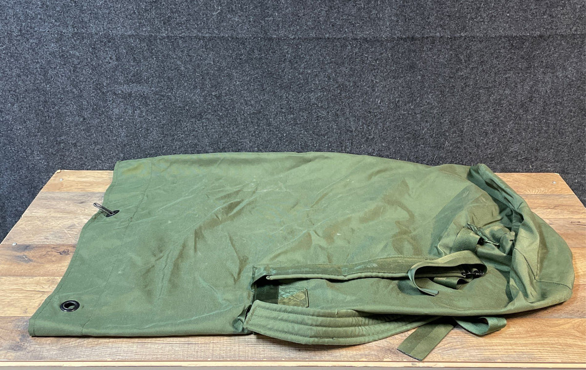 Vintage US Military OD Green Canvas Sea Bag Duffel Bag Backpack Straps