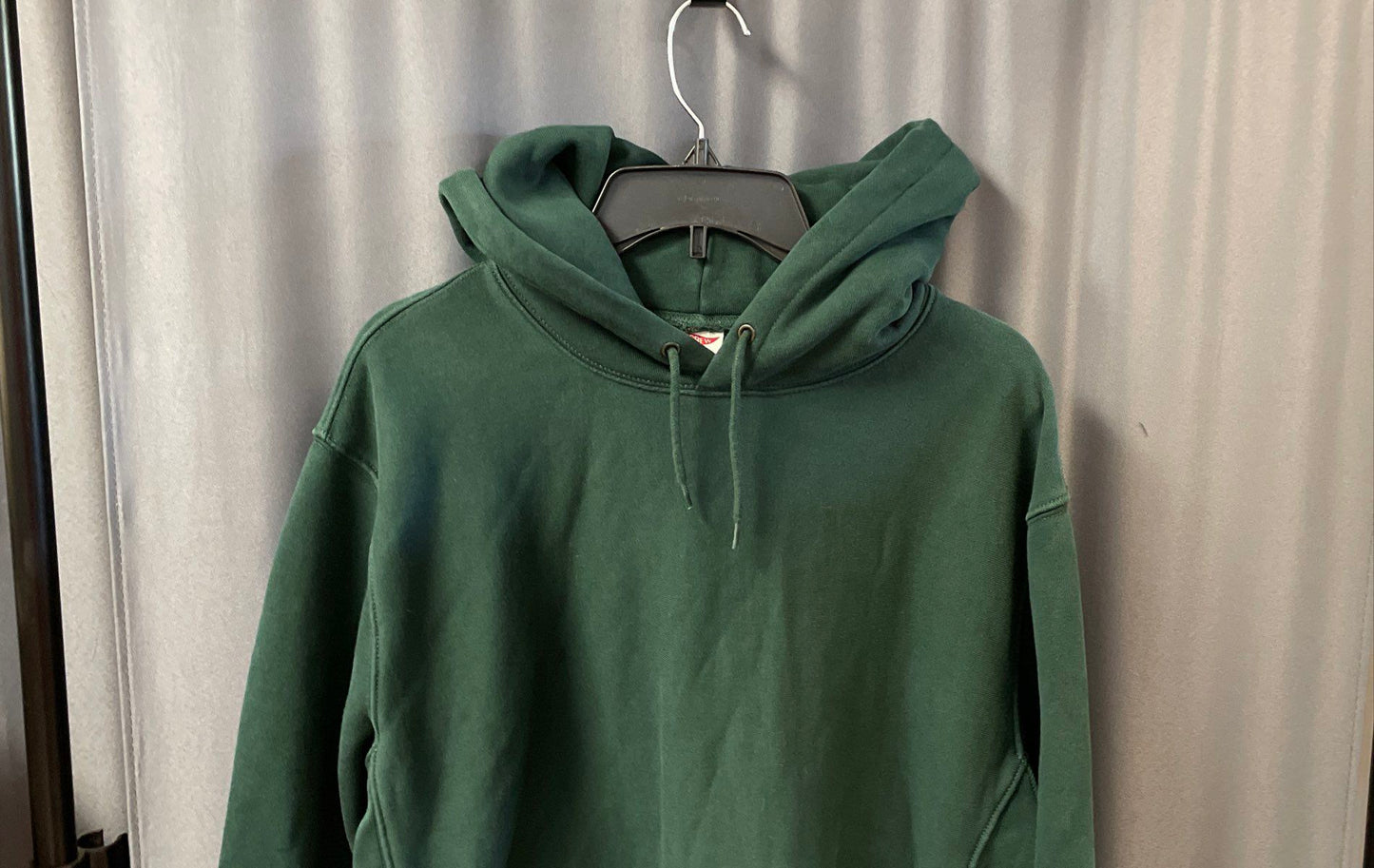 J. Crew Men's Green Pullover Hoodie Ribbed Sides Kangaroo Pocket M Tall