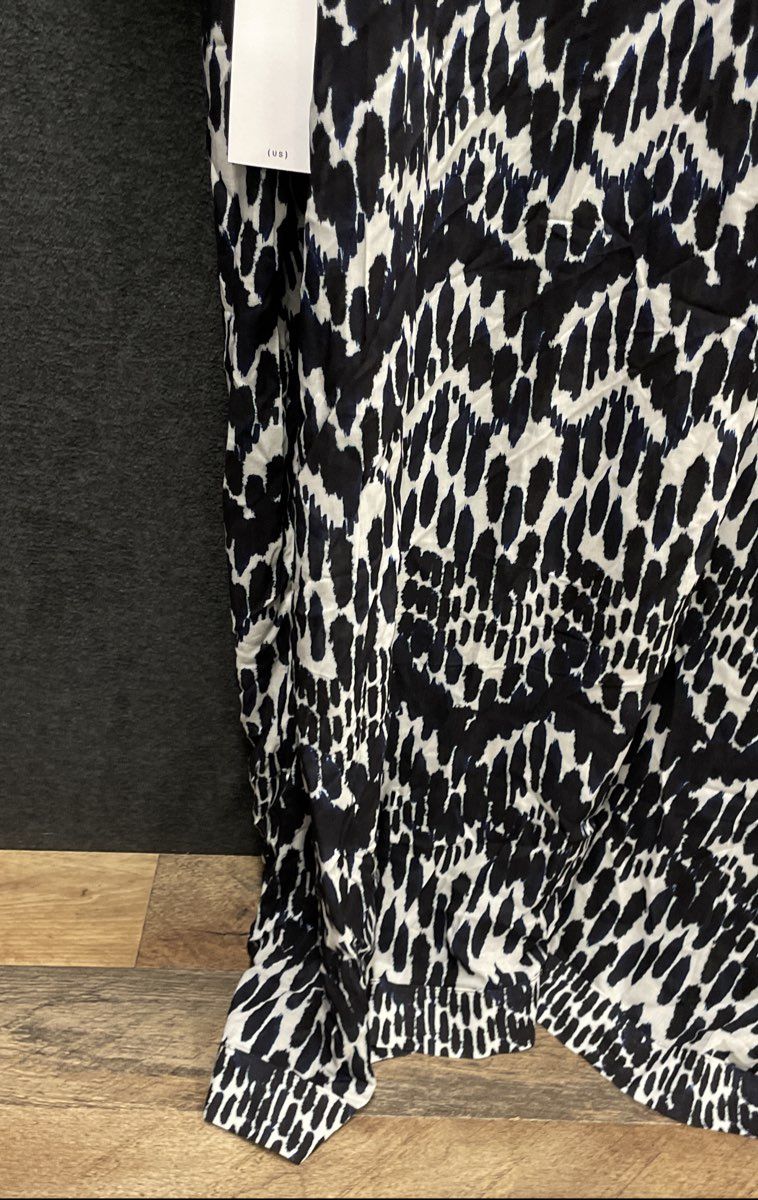 Universal Standard Women's Open Front Kimono Cardigan Black White Print NWT Sz S